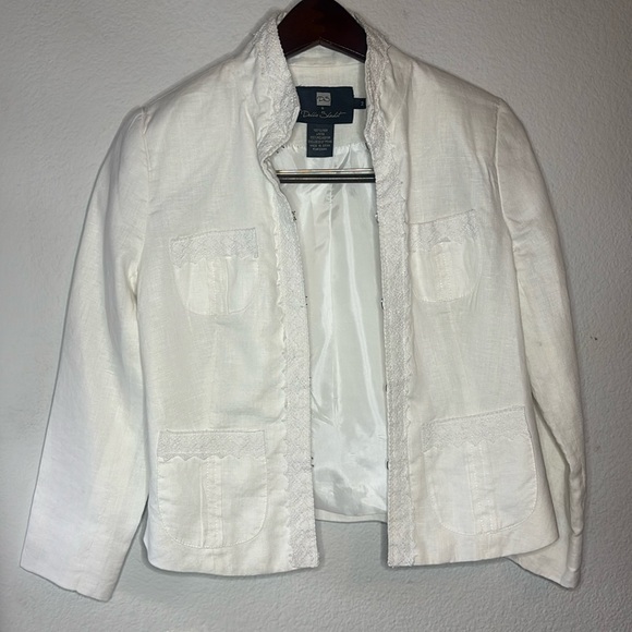 Linen White jacket , light weight Size, 2 - Picture 1 of 11